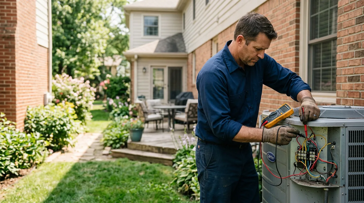 HVAC technician working near Bladensburg, MD